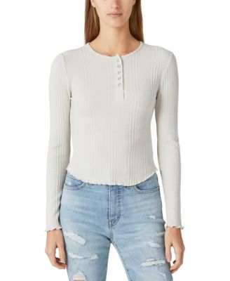 Lucky Brand - Women's Cloud Ribbed Henley Top