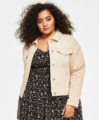 And Now This - Trendy Plus Size Denim Long-Sleeve Jacket