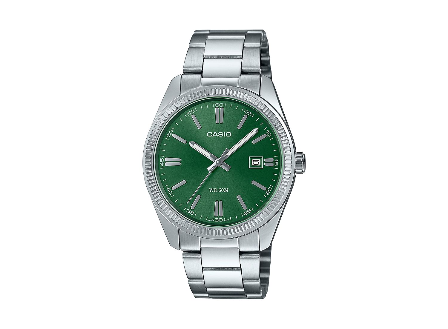 Men's Three-Hand Quartz Silver-Tone Stainless Steel Watch 38.5mm