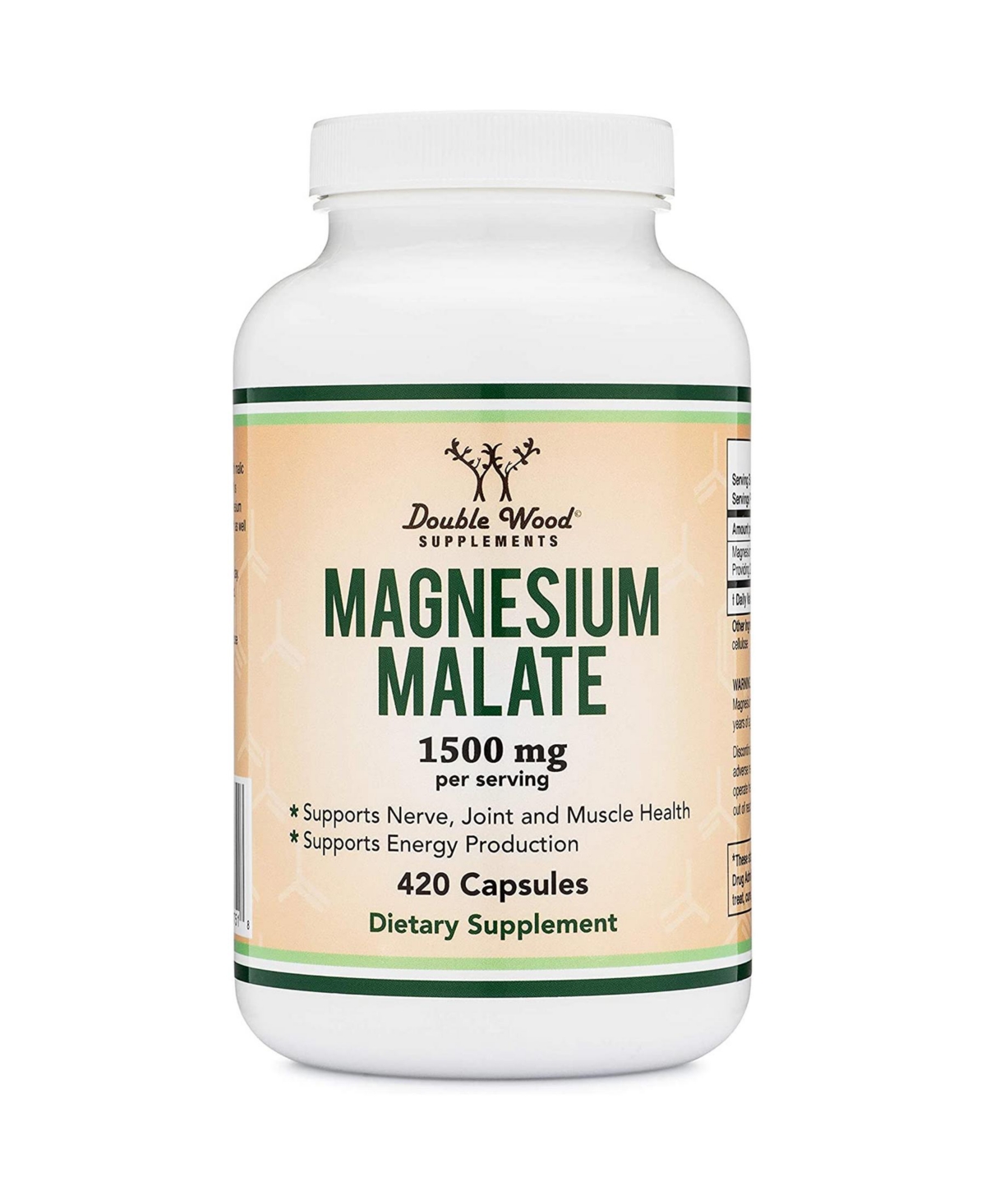 Magnesium Malate - 420 capsules, 1500 mg servings
