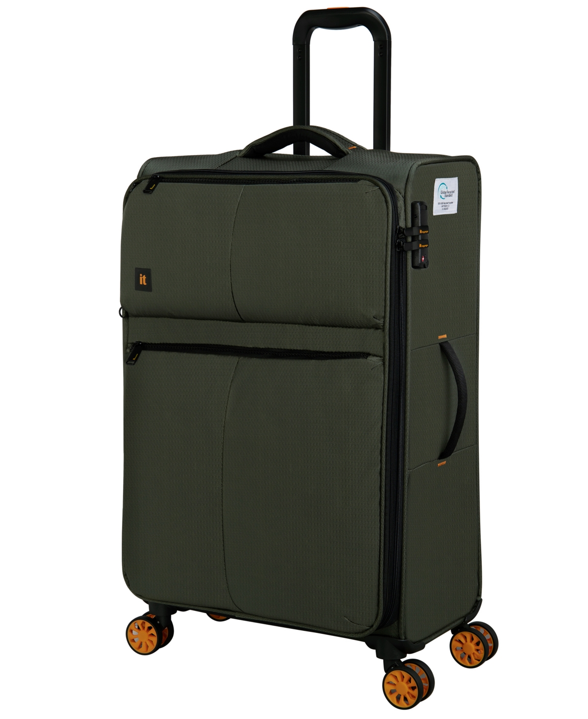 It Luggage Lykke 25" Softside Checked 8-wheel Spinner In Rifle Green