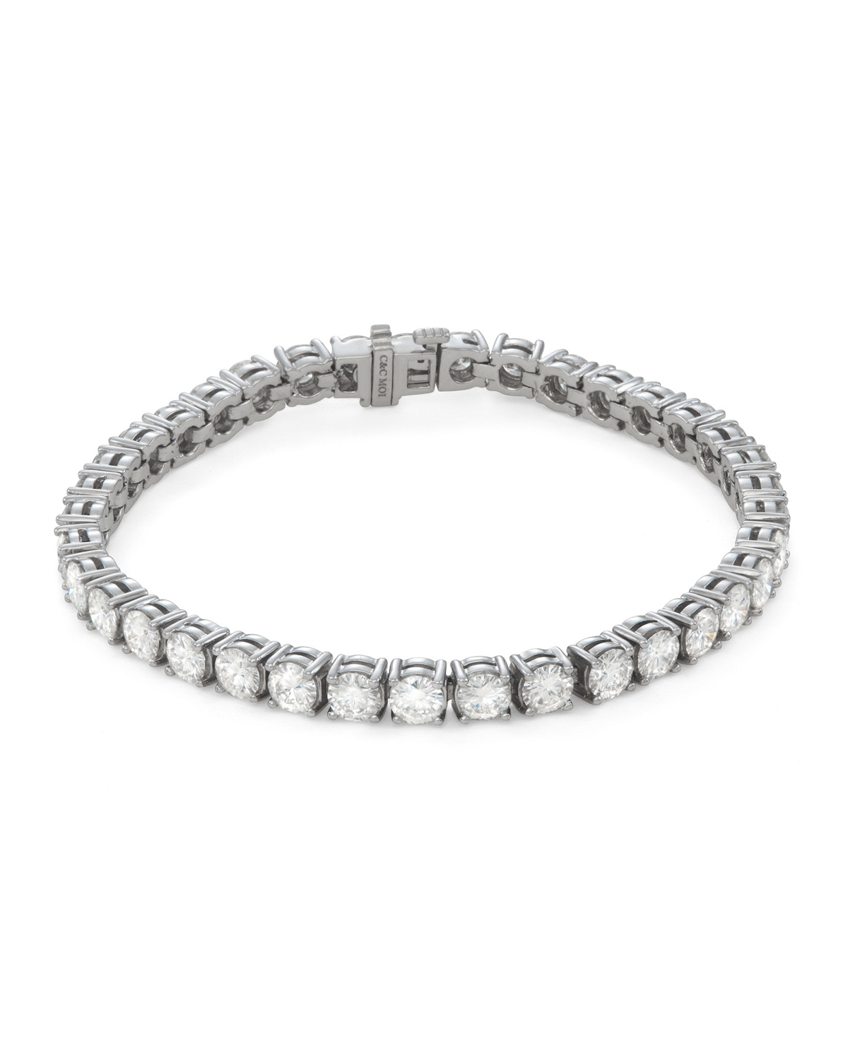 Charles & Colvard Moissanite Tennis Bracelet (12 1/5 Ct. T.w. Diamond Equivalent) In Sterling Silver