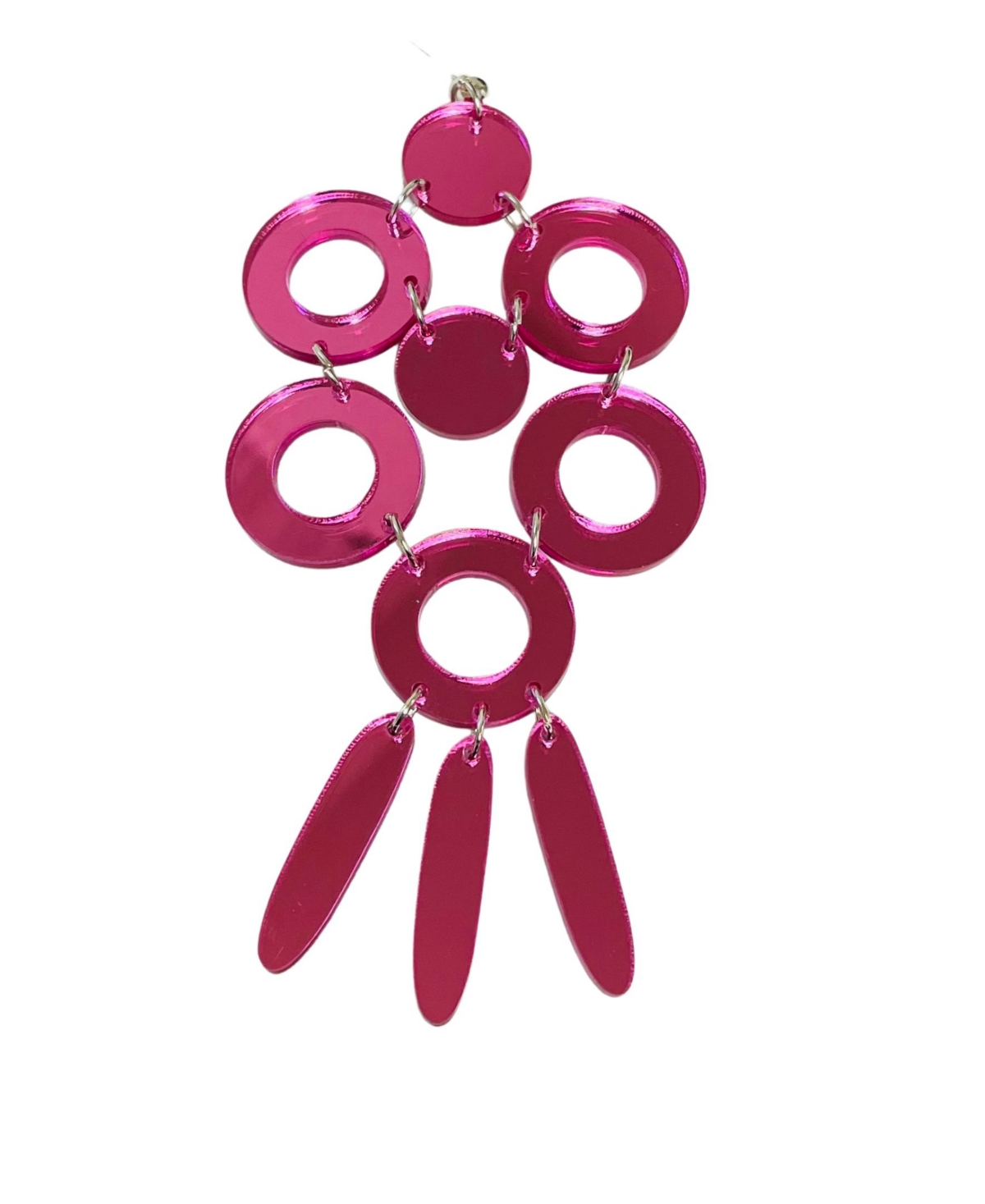 Swanky Designs Cali Drop Earrings In Pink