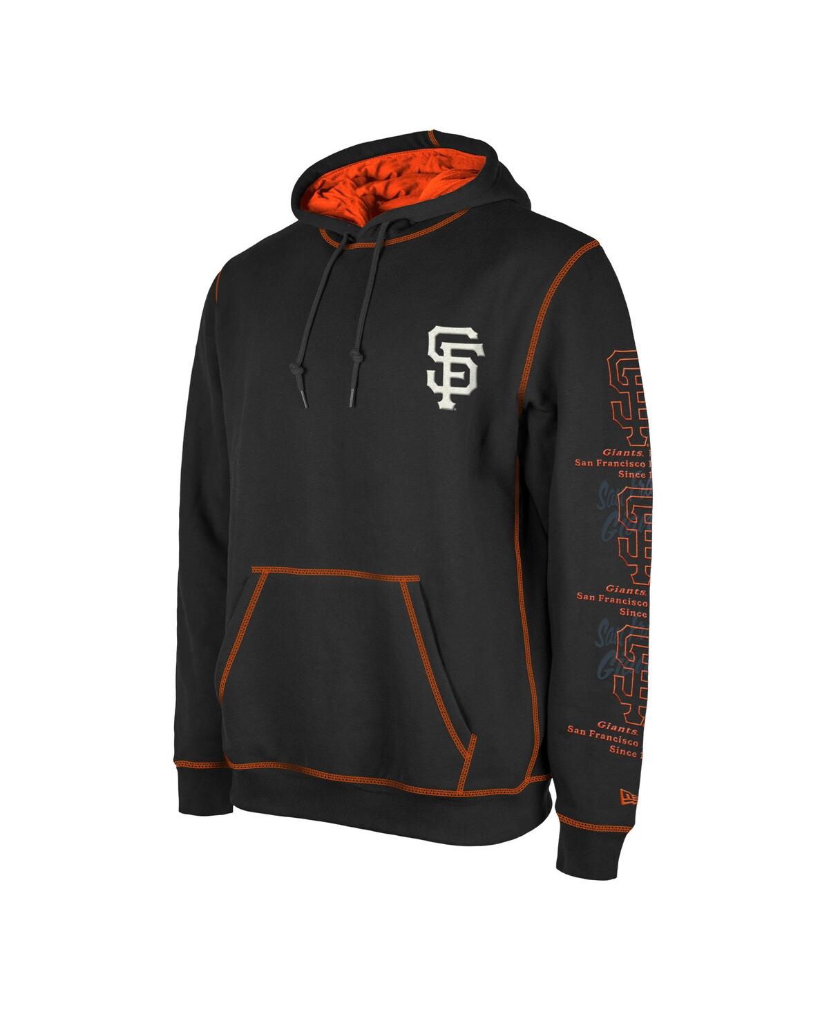 Shop New Era Men's  Black San Francisco Giants Team Split Pullover Hoodie