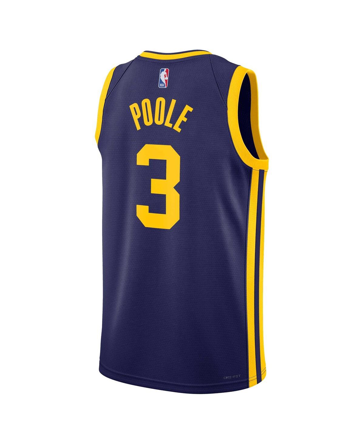 Men's Jordan Jordan PooleGolden State Warriors 2022/23 Statement Edition Swingman Jersey - Navy