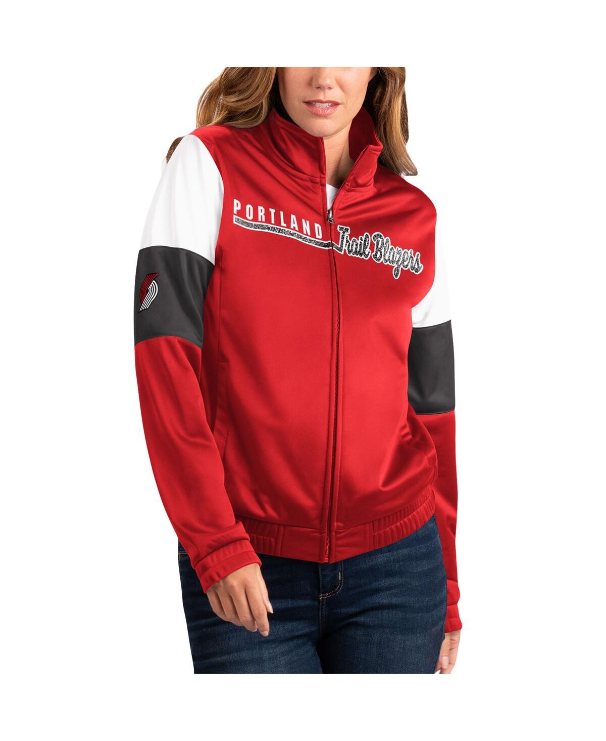 Shop G-iii 4her By Carl Banks Women's  Red Portland Trail Blazers Change Up Full-zip Track Jacket