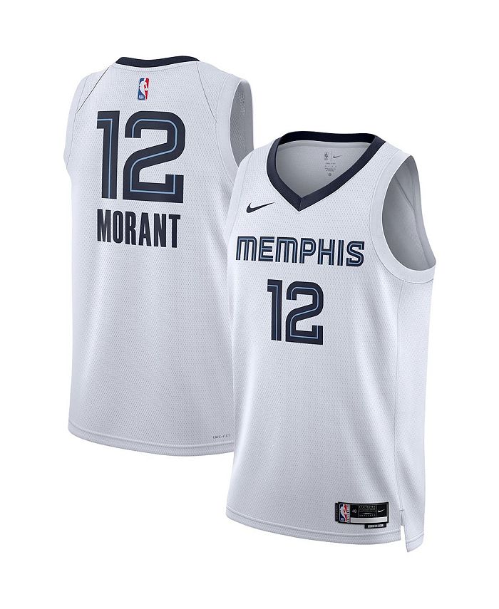 Nike Men's and Women's Ja Morant White Memphis Grizzlies Jersey - Association Edition