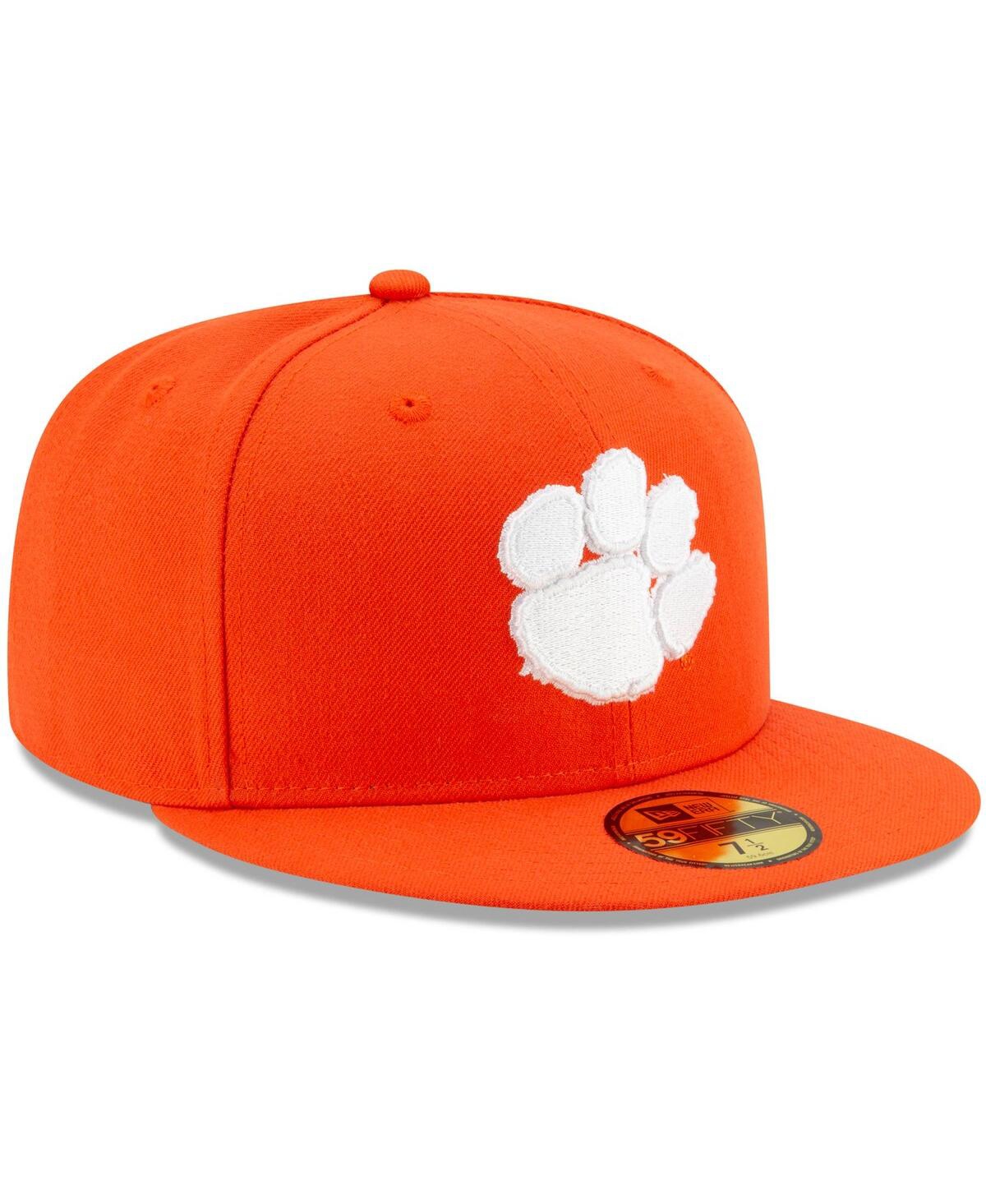 Shop New Era Men's  Orange Clemson Tigers Primary Team Logo Basic 59fifty Fitted Hat