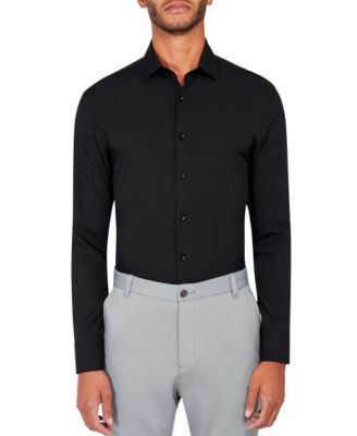 ConStruct - Men's Slim-Fit Solid Performance Stretch Cooling Comfort Dress Shirt