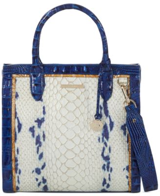 Brahmin - Caroline Shell White Freshwater Medium Leather Satchel