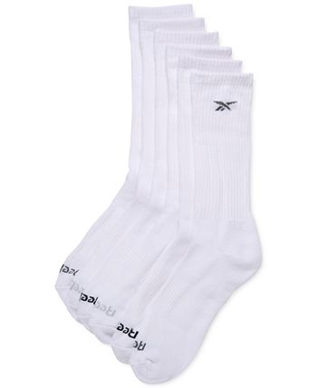 Reebok Men s 6 Pk. 1 2 Terry Performance Crew Socks Macy s