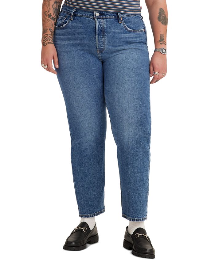 Levi's Trendy Plus Size 501® Cotton High-Rise Jeans & Reviews - Jeans - Plus  Sizes - Macy's