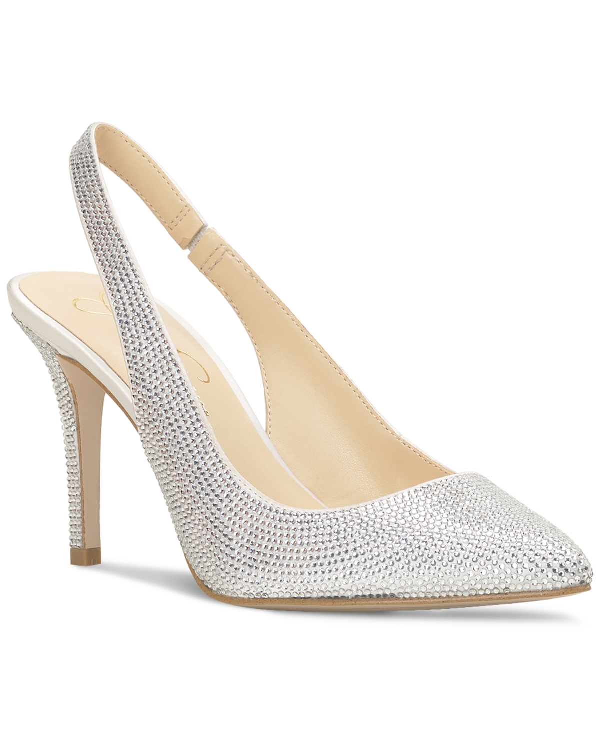 Jessica Simpson Women's Arerra-b Pointed-toe Slingback Pumps In White