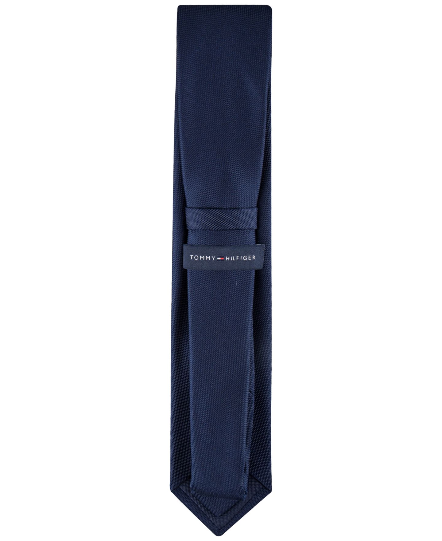 Мужской однотонный галстук Tommy Hilfiger Oxford, цвет: Тёмно-синий — фото 4