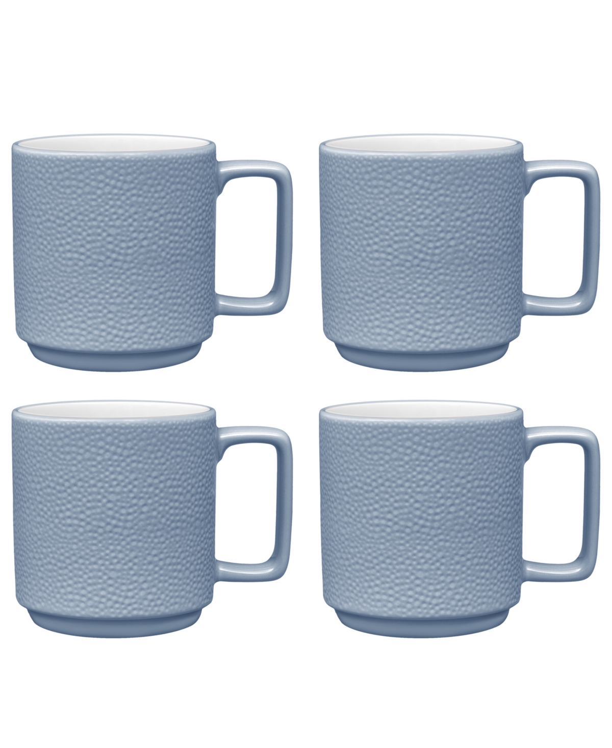 NORITAKE COLORTEX STONE STAX MUGS, SET OF 4 
