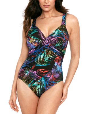 Miraclesuit Women s Tropicat Revele Underwire One Piece Swimsuit Macy s