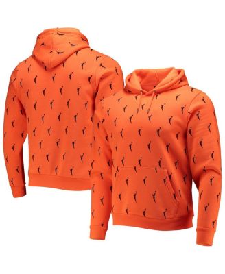 Men's Orange WNBA Allover Logowoman Pullover Hoodie