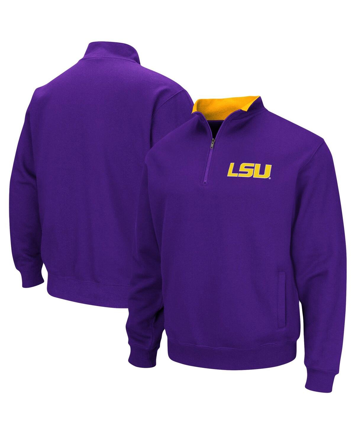 Men's ColosseumLsu Tigers Big and Tall Tortugas Quarter-Zip Jacket - Purple