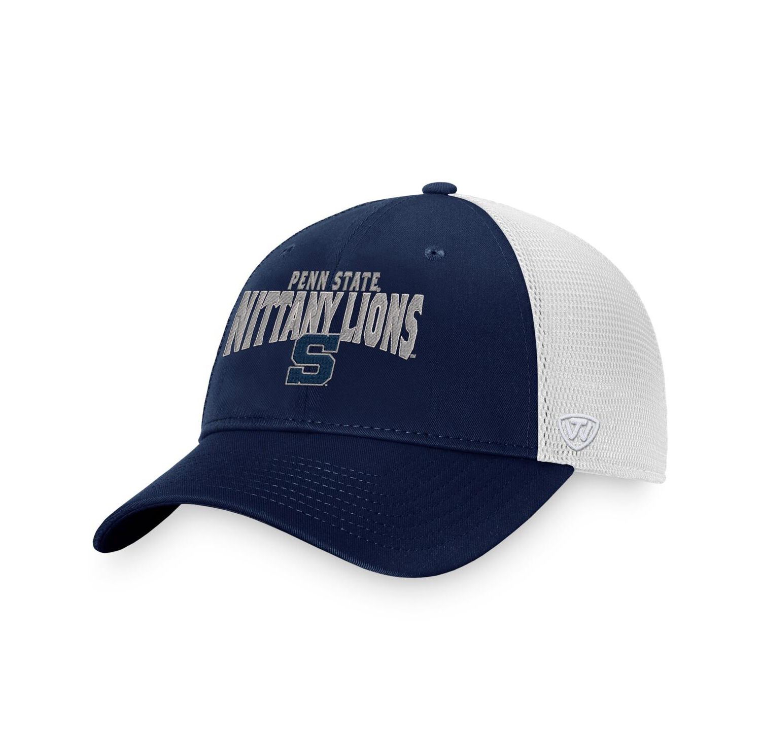 Men's Navy, White Penn State Nittany Lions Breakout Trucker Snapback Hat