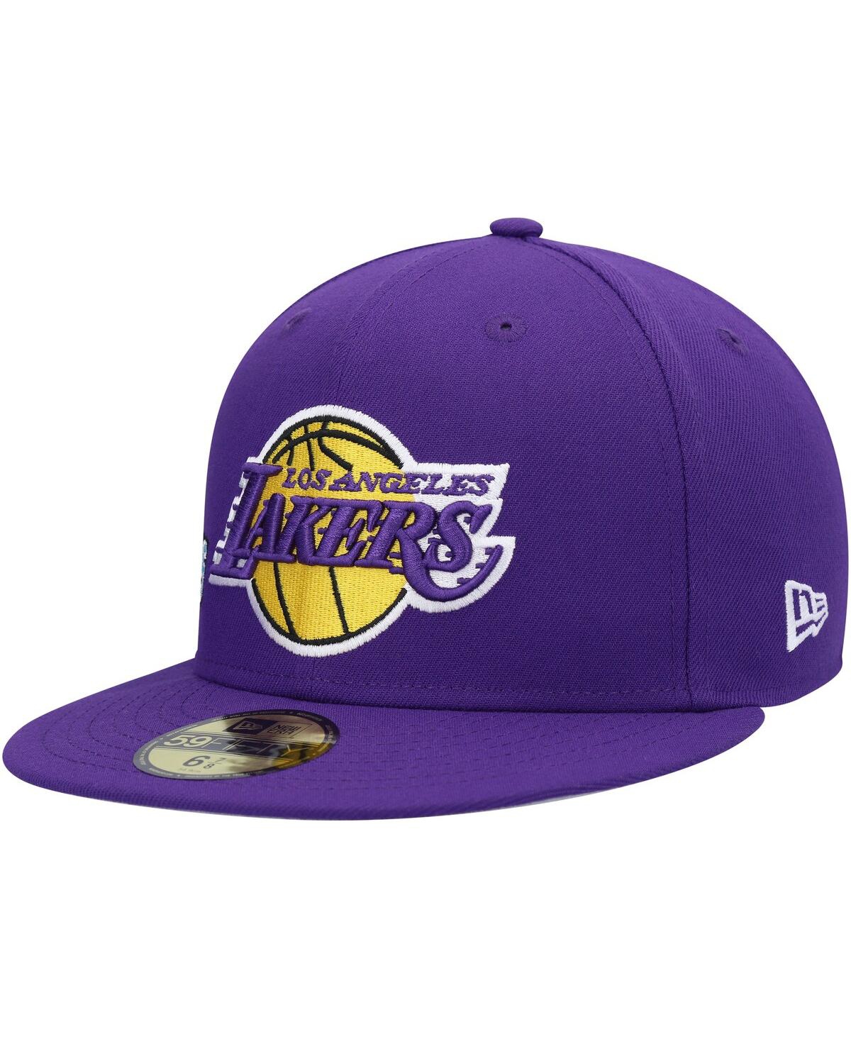 Men's New EraLos Angeles Lakers Stateview 59FIFTY Fitted Hat - Purple