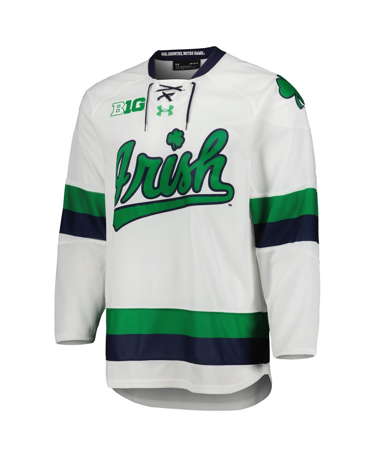 Men's Under ArmourNotre Dame Fighting Irish Team Replica Hockey Jersey - White