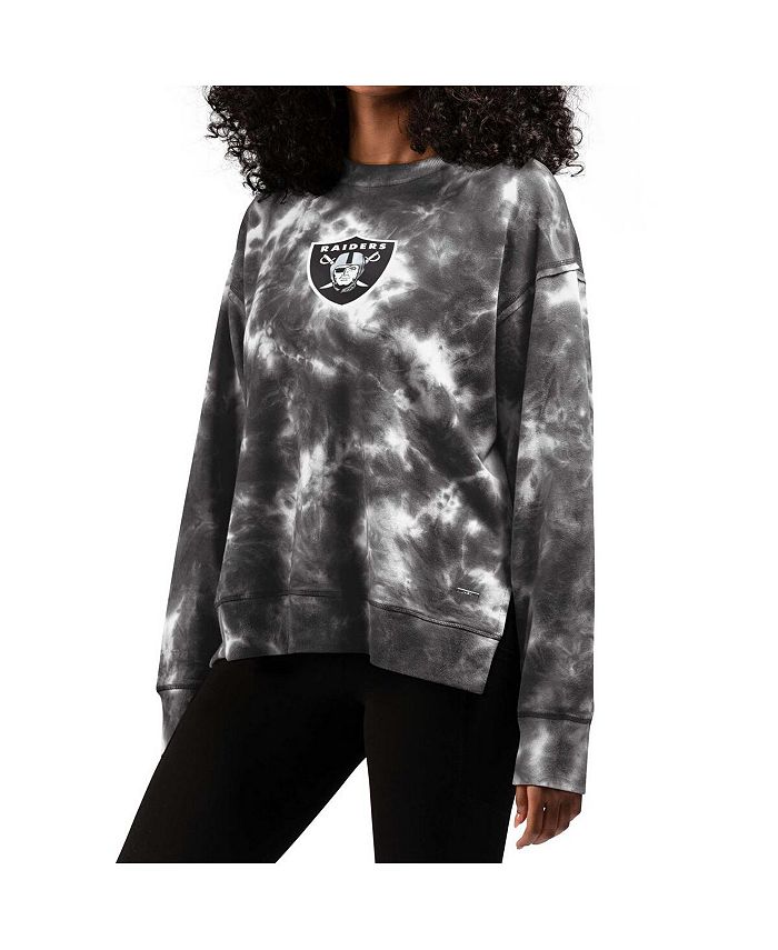 Msx By Michael Strahan Womens Black Las Vegas Raiders Bailey Tie Dye Pullover Sweatshirt Macys 