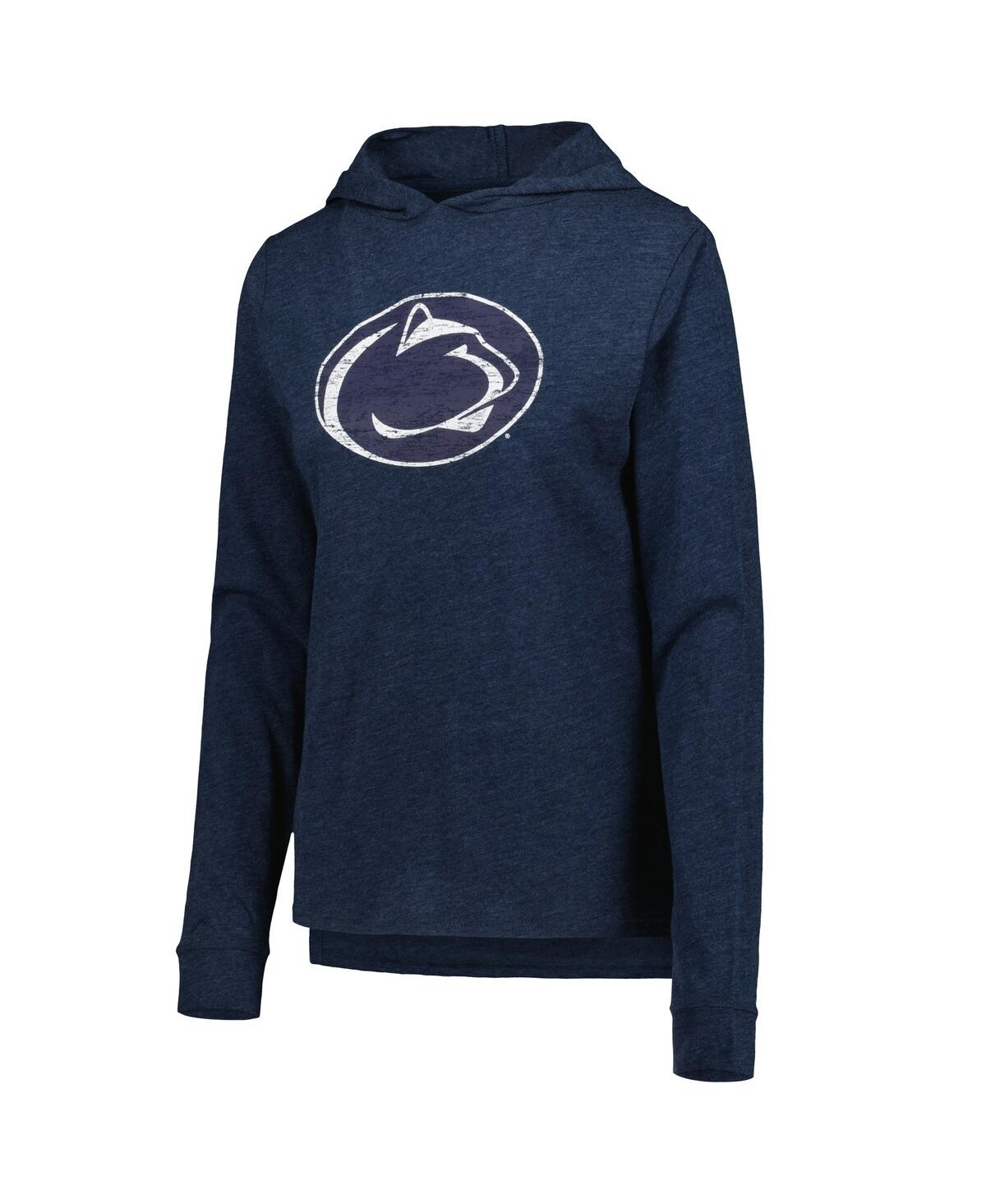 Shop Concepts Sport Women's  Heathered Navy Penn State Nittany Lions Long Sleeve Hoodie T-shirt And Pants
