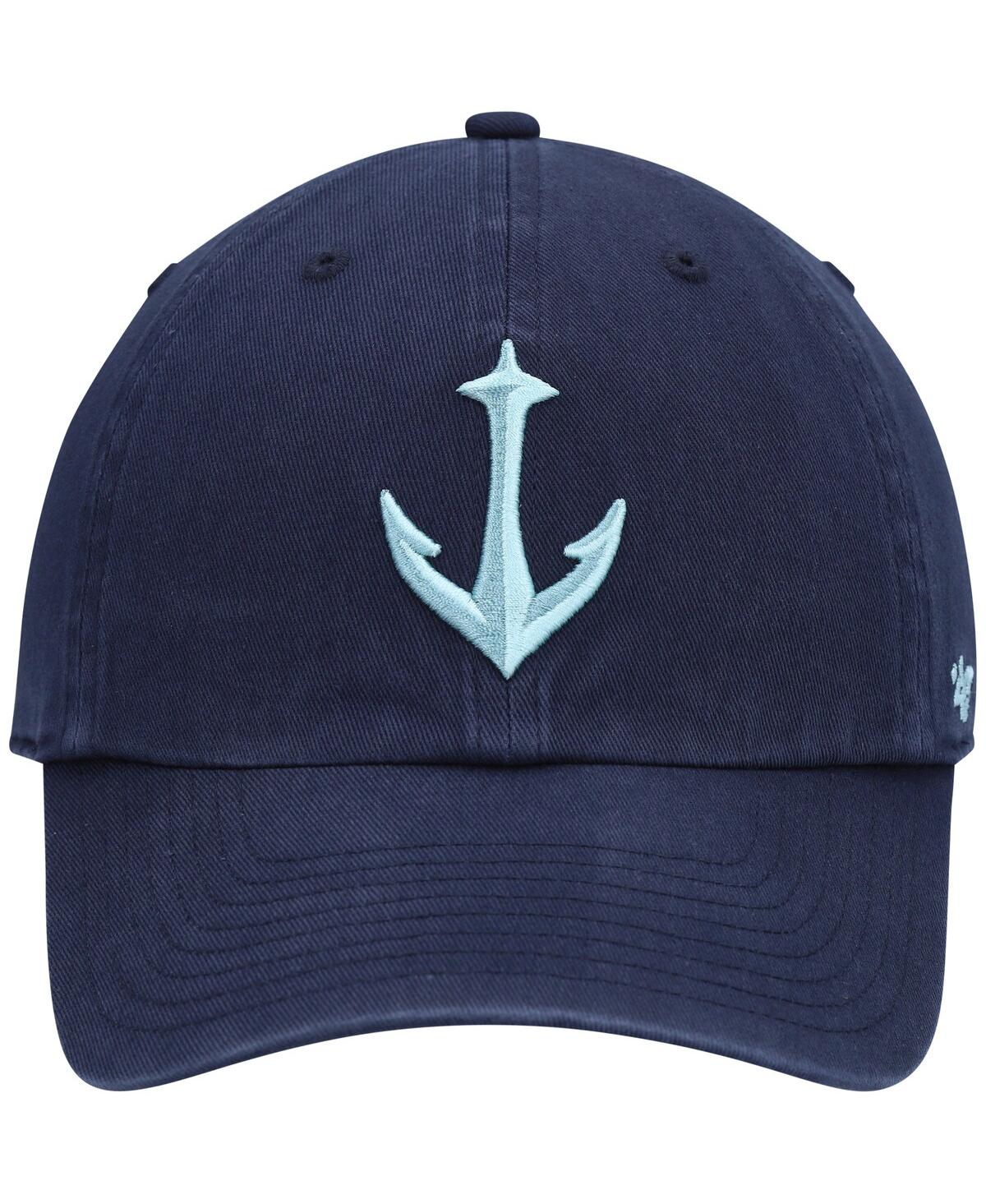 Men's '47 Brand Deep Sea Blue Seattle Kraken Clean Up Adjustable Hat