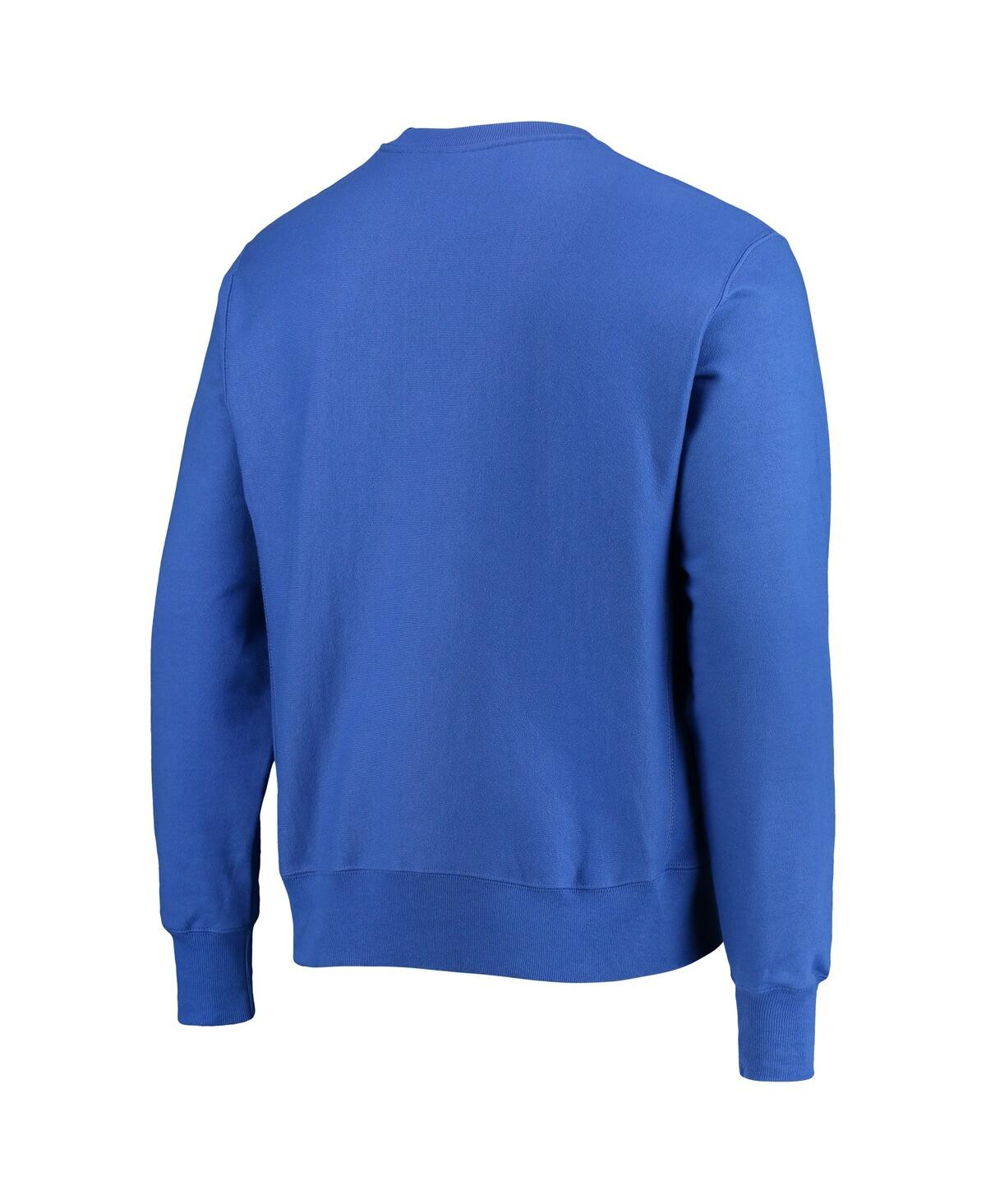 Shop Champion Men's  Royal Pitt Panthers Vault Logo Reverse Weave Pullover Sweatshirt