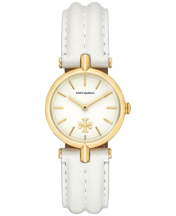 Tory Burch Women's Kira White Leather Strap Watch 30mm & Reviews - All  Watches - Jewelry & Watches - Macy's