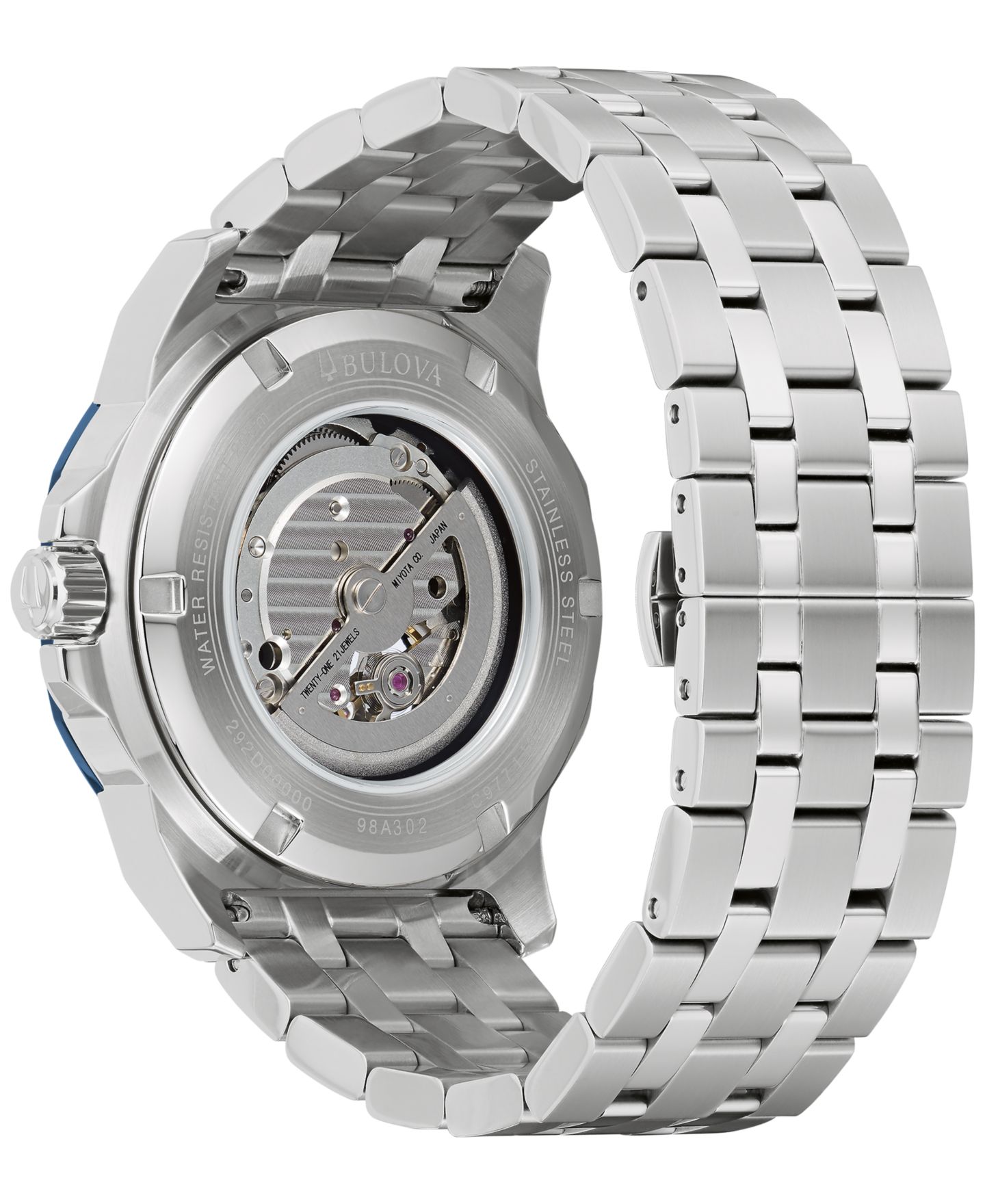 Мужские часы Bulova Automatic Marine Star Stainless Steel Bracelet Watch 45mm — фото 3