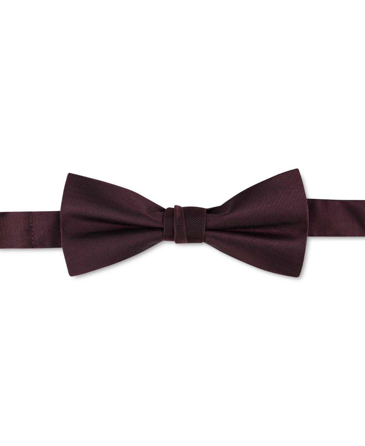Calvin Klein Men's Unison Solid Pre-tied Bow Tie In Burgundy