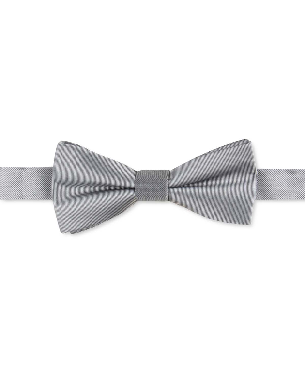 Calvin Klein Men's Unison Solid Pre-tied Bow Tie In Gray