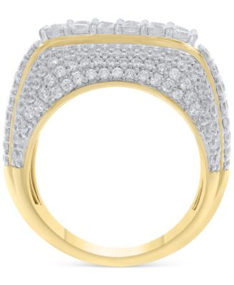 Men's Diamond Multirow Cluster Ring (6 ct. t.w.) in 10k Gold