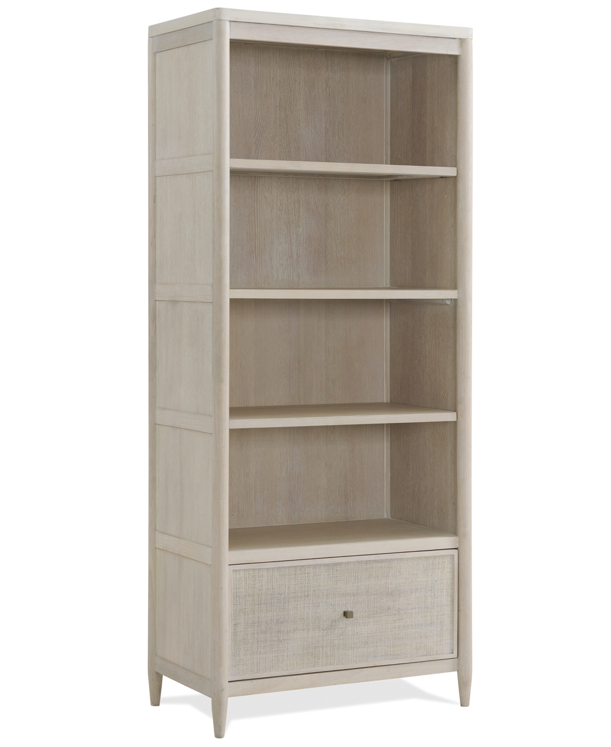 Furniture Maren 76" Wood Drawer Bookcase In White Sand