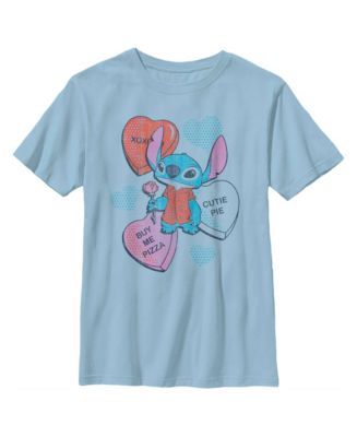 Disney Boy's Lilo & Stitch Valentine's Day Candy Hearts Child T-Shirt ...