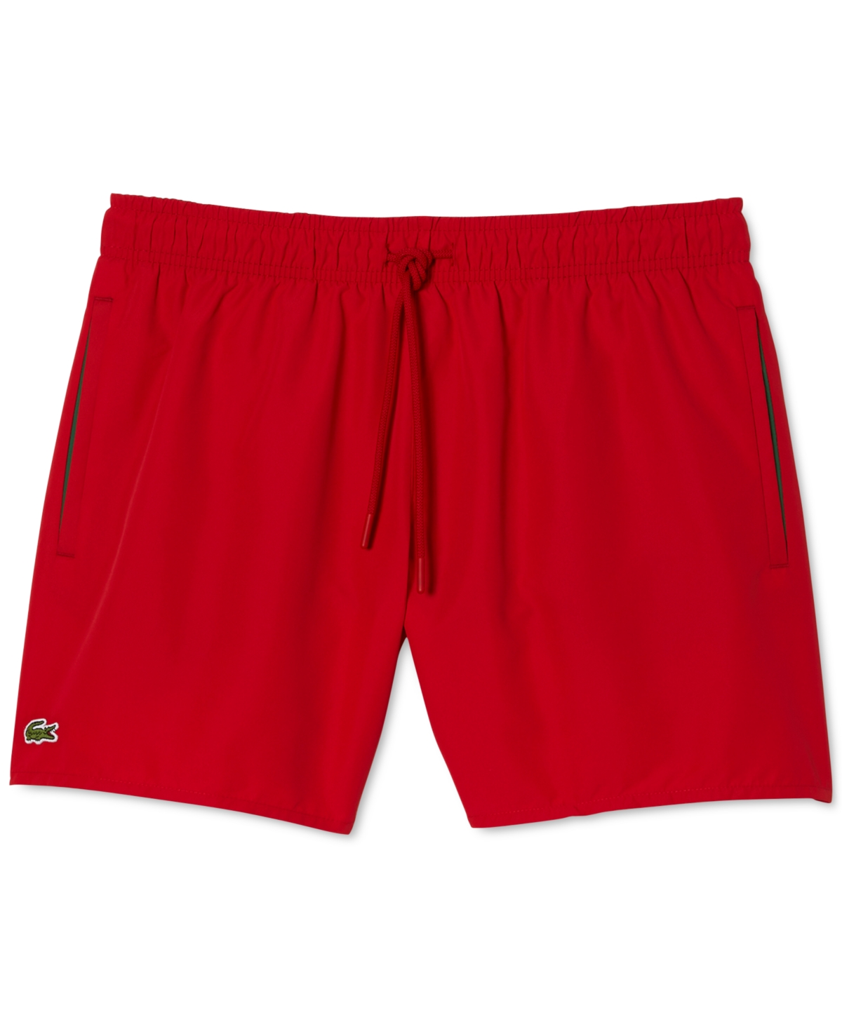 Shop Lacoste Men's Light Quick-dry Swim Shorts In Red