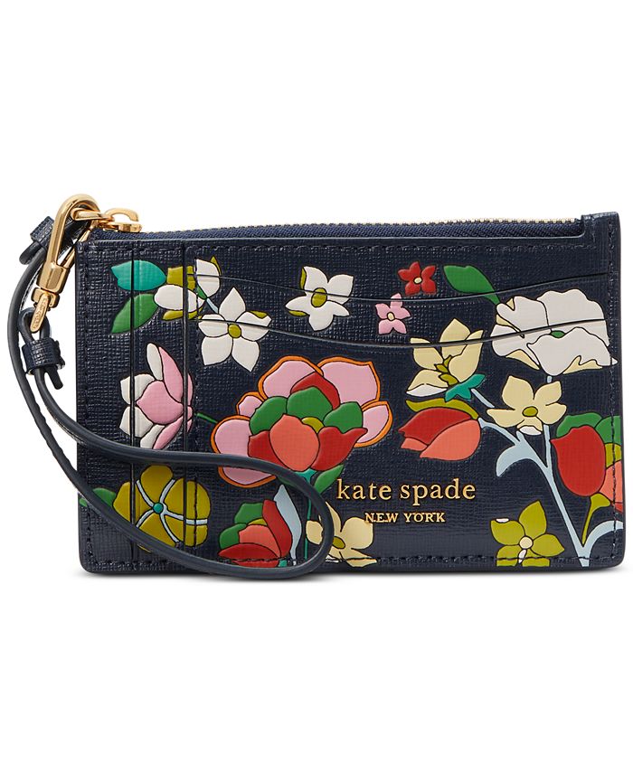 kate spade new york Morgan Flower Bed Embossed Saffiano Leather Coin Card  Case Wristlet & Reviews - Handbags & Accessories - Macy's