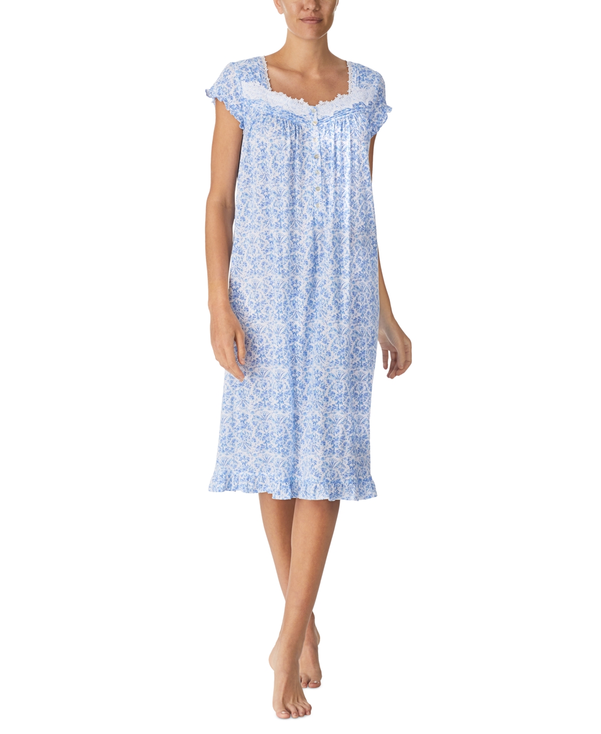 Eileen West Women's Embellished Cap-Sleeve Waltz Nightgown