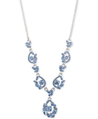 Givenchy - Color Crystal Cluster Lariat Necklace, 16" + 3" extender