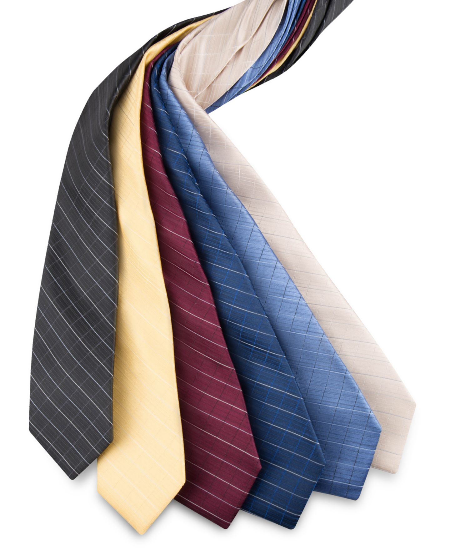Мужской галстук Calvin Klein Etched Windowpane Tie, цвет: Бордовый — фото 5