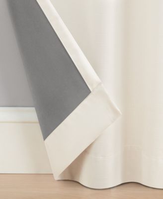 Eclipse Cannes 100% Blackout Curtain - Magnetic Closure Rod Pocket Panel, Charcoal