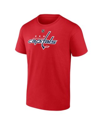 Men's Darcy Kuemper Red Washington Capitals Authentic Stack Name and Number T-shirt