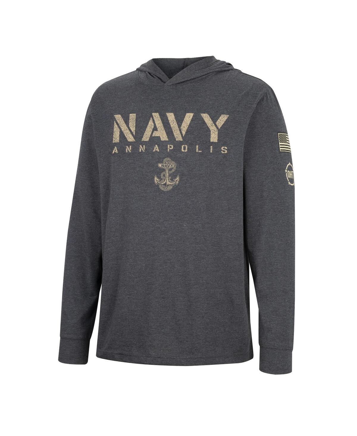 Shop Colosseum Men's  Charcoal Navy Midshipmen Team Oht Military-inspired Appreciation Hoodie Long Sleeve