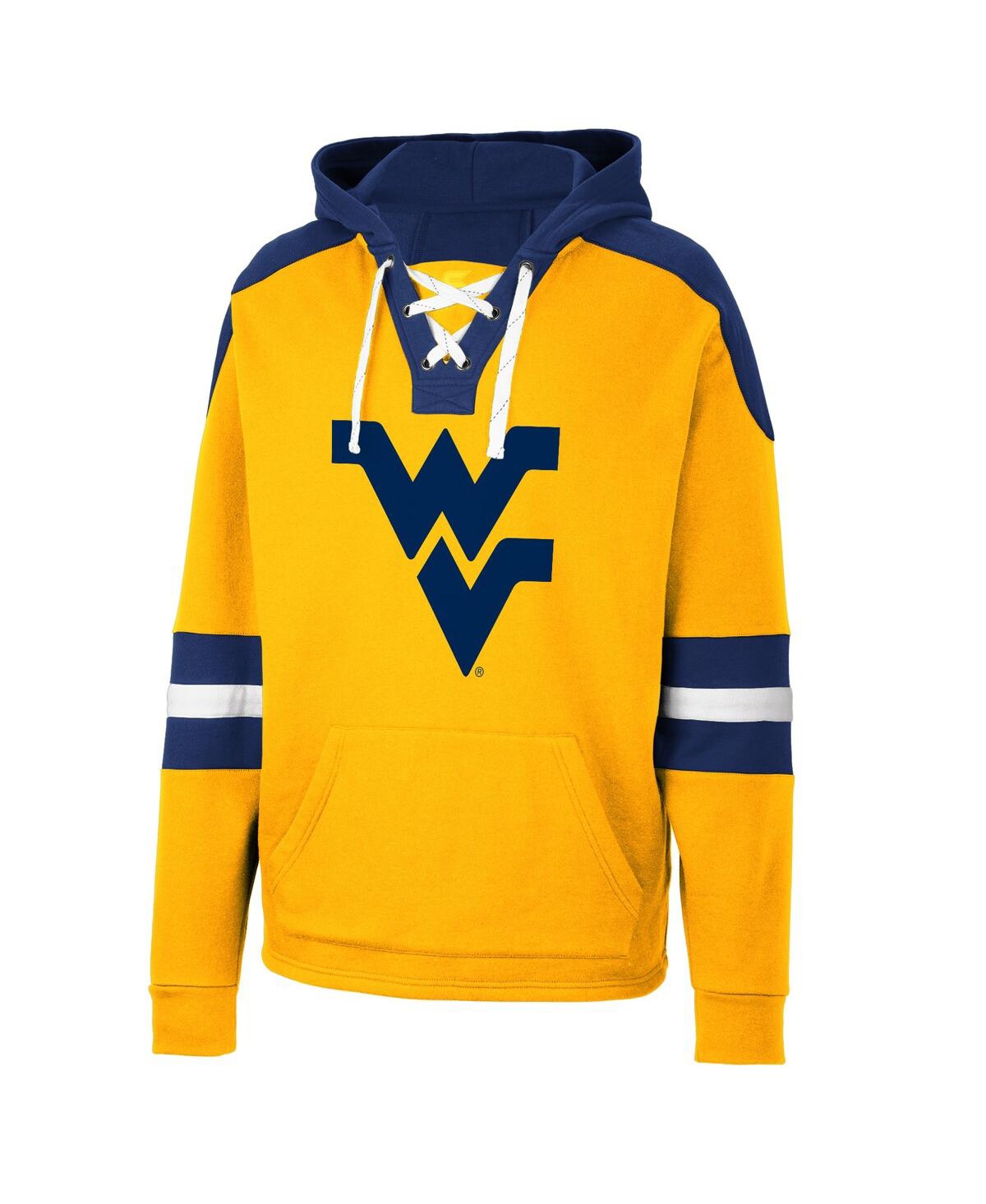 Shop Colosseum Men's  Gold West Virginia Mountaineers Lace-up 4.0 Pullover Hoodie