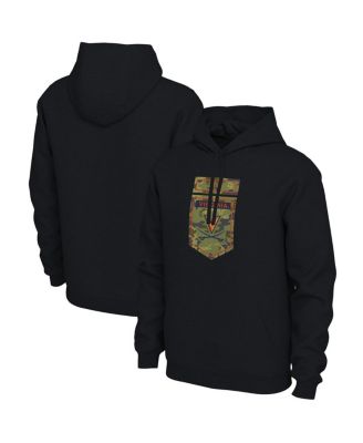 Men's Black Virginia Cavaliers Veterans Camo Pullover Hoodie