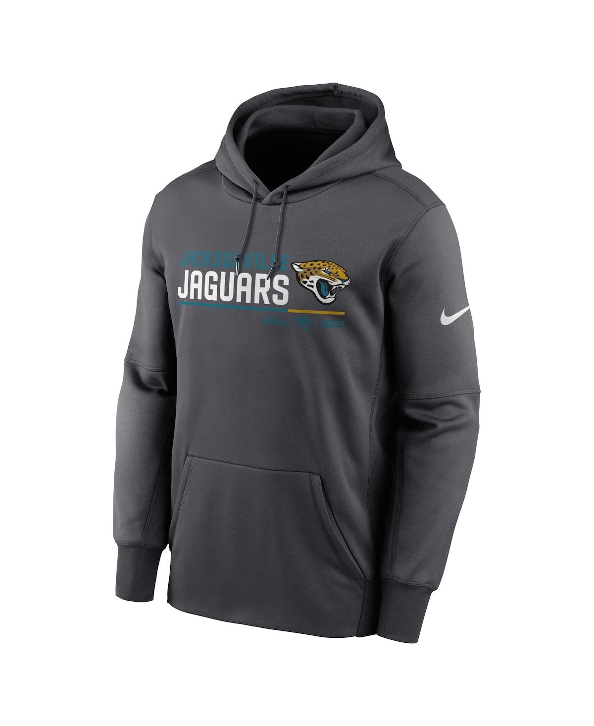 Men's NikeJacksonville Jaguars Prime Logo Name Split Pullover Hoodie - Anthracite