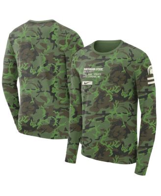 Men's Camo Michigan State Spartans Military-Inspired Long Sleeve T-shirt