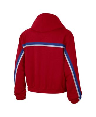 Women's Red Philadelphia 76ers Courtside Statement Edition Pullover Hoodie