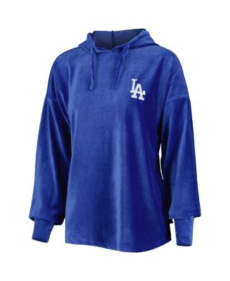 Women's Royal Los Angeles Dodgers End Line Pullover Hoodie